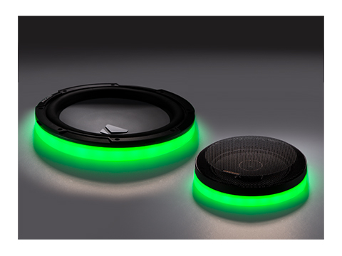 LED Speaker Rings green