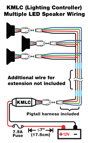 multiple speaker LED wiring diagram
